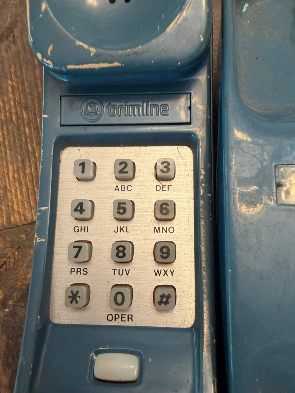 Vintage Western Electric Bell Mediterranean Blue Trimline Touch Tone Phone 📞